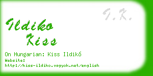 ildiko kiss business card