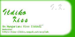 ildiko kiss business card